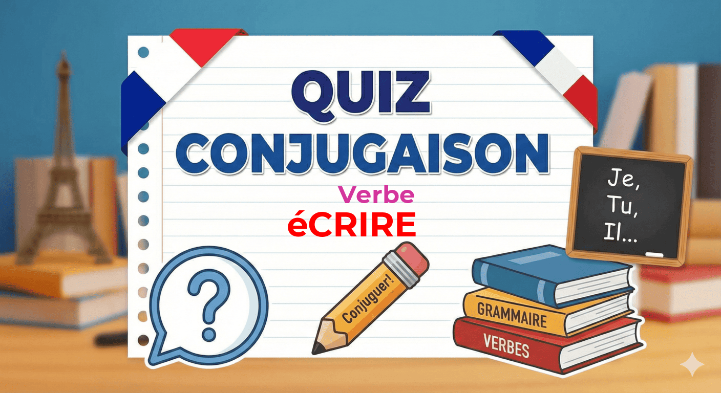 Quiz de conjugaison : Le verbe écrire